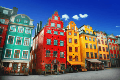 Moving to Sweden - Colourful buildings